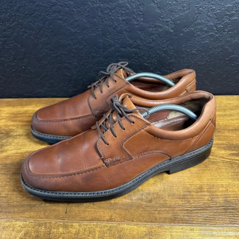 Johnston & Murphy‎ XC4 Brown Sheepskin Leather Waterproof Oxfords Mens 10.5M